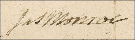 Lot #95 James Madison and James Monroe: Signing a ship?s pass in the early months of the War of 1812 - Image 3