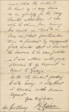Lot #191 James G. Blaine: The ?Plumed Knight? praises his alma mater - Image 4