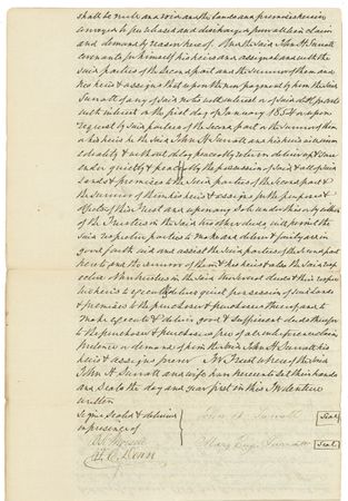 Lot #94 Abraham Lincoln: Mary and John Surratt: The only woman executed for the assassination of Lincoln sells property to finance the boarding house where she meets John Wilkes Booth - Image 3