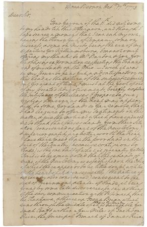 Lot #173 George Washington: Washington looks toward the expansion of the British colonies into the Ohio Valley, but the revolution two year later alters his plans - Image 1