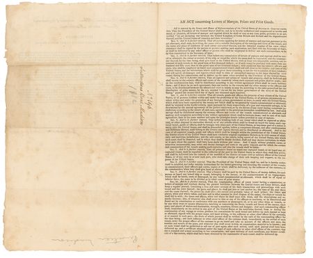 Lot #102 James Monroe: During the War of 1812, Monroe enlists the ?Madison? and her privateers to take on the British Navy - Image 3