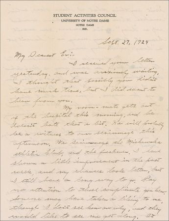 Lot #1243 Elmer Layden: Four Horsemen: Shortly after the Fighting Irish defeat the KKK in a South Bend brawl, one of the ?Four Horseman? warns ?Mishawaka?is a Klan town, so I guess we will have to search the boys for weapons? - Image 1