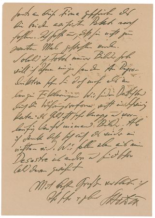 Lot #543 Otto Dix Handwritten Letter Signed - Image 2