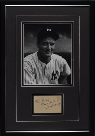 Lot #1213 Lou Gehrig: Superb signature of the ?Iron Horse? - Image 1