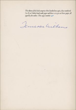Lot #626 Tennessee Williams Book - Image 1