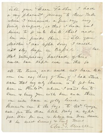 Lot #381 George G. Meade:  A hero of Gettysburg loses a bet ?to a fine woman? and pays his dues - Image 2