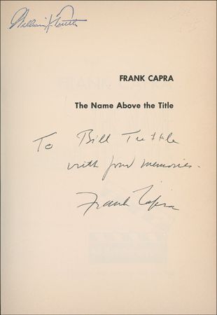 Lot #896 Frank Capra - Image 1