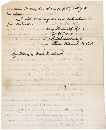 Lot #361 Louis M. Goldsborough Handwritten Letter Signed - Image 2