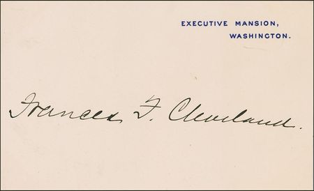 Lot #20 Grover and Frances Cleveland Executive Mansion Cards - Image 2