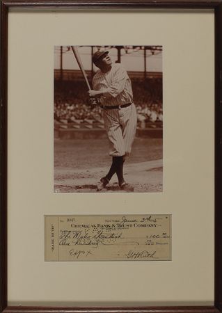 Lot #1290 Babe Ruth: Unceremoniously dumped from baseball, a broken-hearted hero needs money as he leaves Boston - Image 1