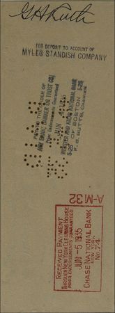 Lot #1290 Babe Ruth: Unceremoniously dumped from baseball, a broken-hearted hero needs money as he leaves Boston - Image 3