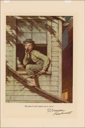 Lot #605 Norman Rockwell: Birthday wishes from Rockwell - Image 1