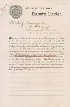 Lot #18 Grover Cleveland Signed Document