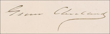 Lot #18 Grover Cleveland Signed Document - Image 3