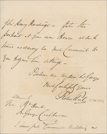 Lot #293 Robert Peel Handwritten Letter Signed - Image 2