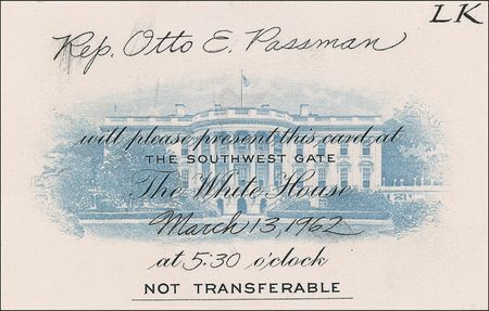 Lot #82 John F. Kennedy White House Pass - Image 2