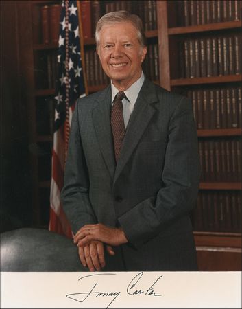 Lot #8 Bush, Carter, and Ford Signed Photograph - Image 2