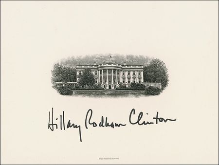 Lot #26 Hillary Clinton Engraving