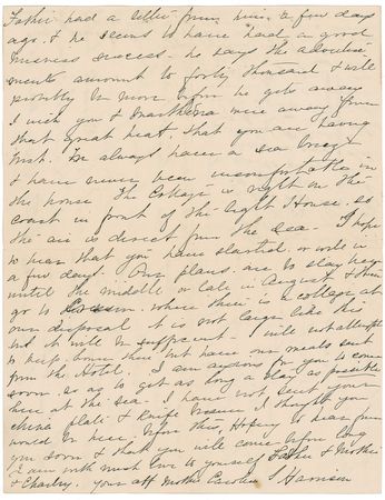 Lot #60 Caroline Harrison: The only First Lady to die in the White House writes on Executive Mansion letterhead from a controversial home - Image 2