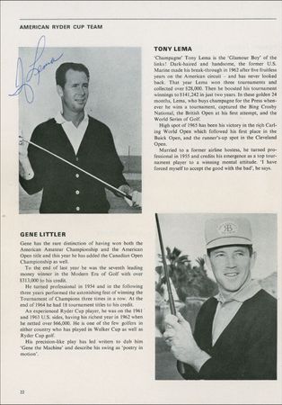 Lot #1219 Golf: Ryder Cup Program - Image 2