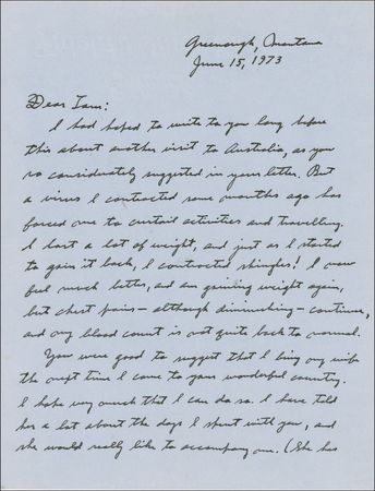 Lot #477 Charles Lindbergh: For the first time, the dying aviator admits his failing health - Image 1