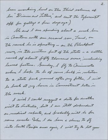 Lot #477 Charles Lindbergh: For the first time, the dying aviator admits his failing health - Image 2