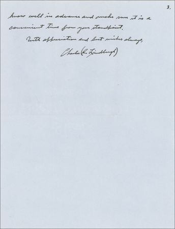 Lot #477 Charles Lindbergh: For the first time, the dying aviator admits his failing health - Image 3