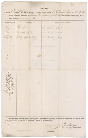 Lot #77 Andrew Johnson Signed Document - Image 1