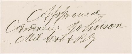 Lot #77 Andrew Johnson Signed Document - Image 2