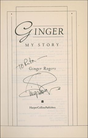 Lot #1082 Ginger Rogers Book - Image 1