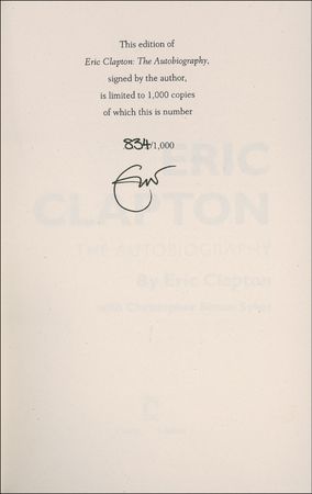 Lot #750 Eric Clapton Book - Image 1
