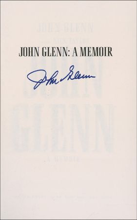 Lot #466 John Glenn Photograph and Book - Image 1