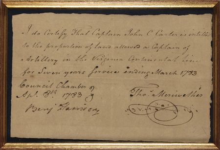Lot #217 Declaration of Independence: Benjamin Harrison Signed Document - Image 2