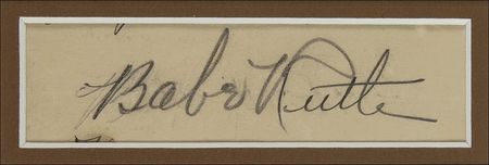 Lot #1293 Babe Ruth: Large Ruth signature ready for display - Image 2
