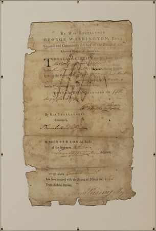 Lot #175 George Washington: A cherished discharge for a Continental Army drummer, rewarded by Washington for ?six years faithful service? - Image 1