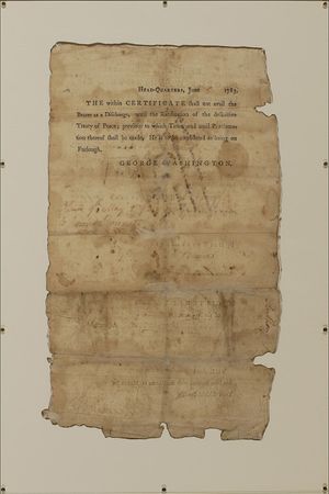 Lot #175 George Washington: A cherished discharge for a Continental Army drummer, rewarded by Washington for ?six years faithful service? - Image 2