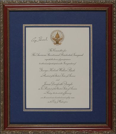 Lot #13 George Bush Invitation
