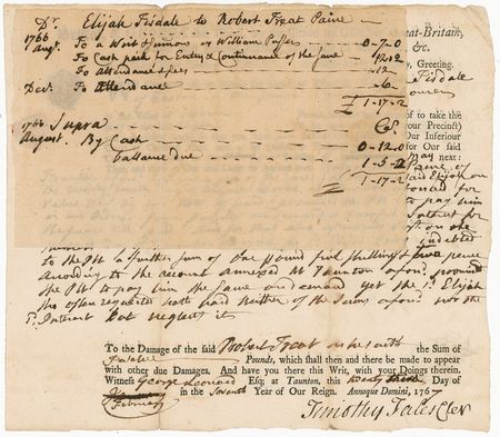 Lot #223 Declaration of Independence: Robert Treat Paine Group Lot - Image 1