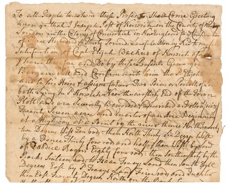 Lot #219 Declaration of Independence: Samuel Huntington Signed Document - Image 1