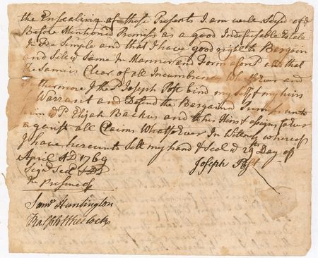 Lot #219 Declaration of Independence: Samuel Huntington Signed Document - Image 2