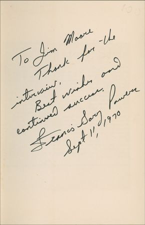 Lot #352 Francis Gary Powers Book - Image 1