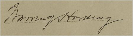 Lot #61 Warren G. Harding Signed Document - Image 2