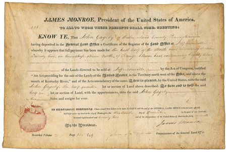 Lot #112 James Monroe Signed Document - Image 1