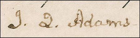 Lot #4 John Quincy Adams Signed Document - Image 2
