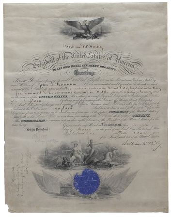 Lot #108 William McKinley Signed Document - Image 1