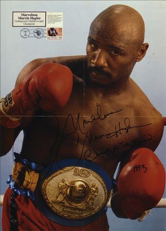 Lot #1225 Marvelous Marvin Hagler Poster - Image 1