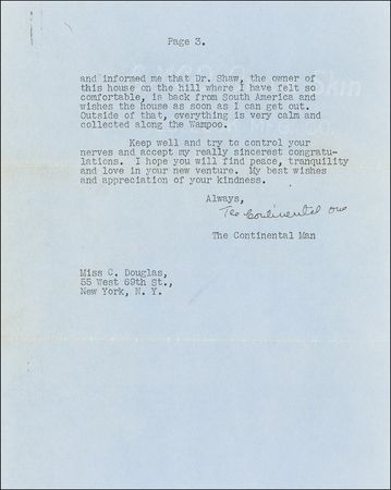 Lot #979 W. C. Fields: After sharing his fear of losing Sugar Daddy status with his mistress, the My Little Chickadee star hysterically complains of being double crossed by Universal Pictures and fighting with ?Uncle Whiskers? - Image 3