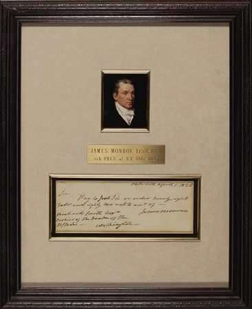 Lot #113 James Monroe Signed Document - Image 1