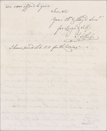 Lot #368 Samuel Sotheby: Famous auctioneer speaks frankly - Image 2
