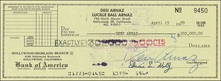 Lot #944 Lucille Ball and Desi Arnaz: Their marriage on the rocks as Lucy and Desi pay the IRS more than $300K in taxes - Image 2